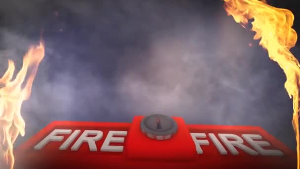 Fire Alarm Switch Full — Stock video