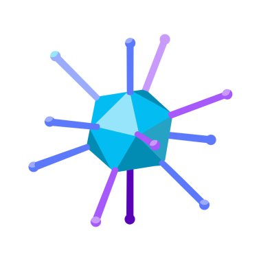 Adenovirüs. İzometrik çizim.