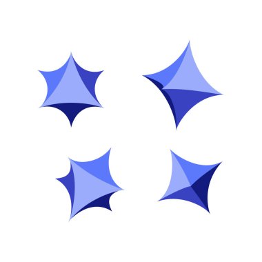 Soyut geometrik vektör şekilleri.