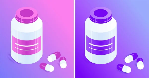 Tablettenflaschen und Pillen — Stockvektor