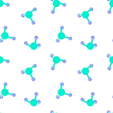 Moleküllerle soyut dikişsiz desen