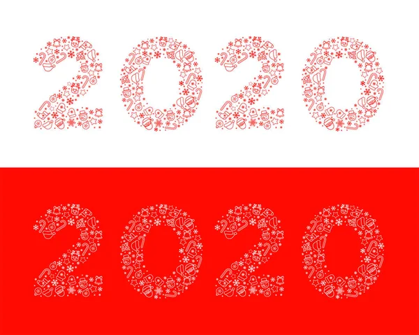 2020年新年数字 — 图库矢量图片