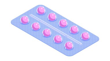 Blister pack with pills clipart