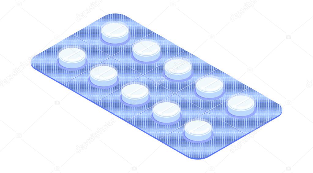 Blister pack with round tablets