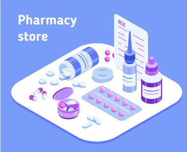 Eczane mağazası için İllüstrasyon