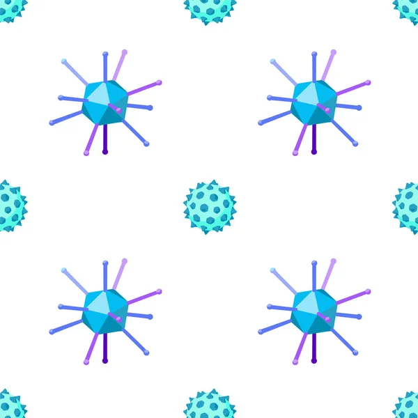 바이러스와 함께 완벽 한 패턴 — 스톡 벡터