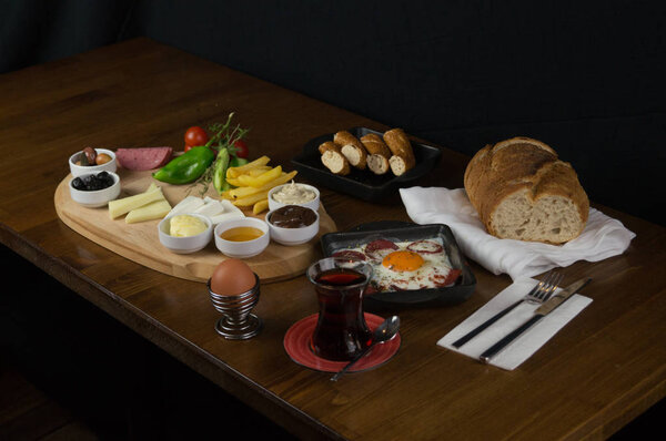 at breakfast, cucumber tomato cheese olive tray