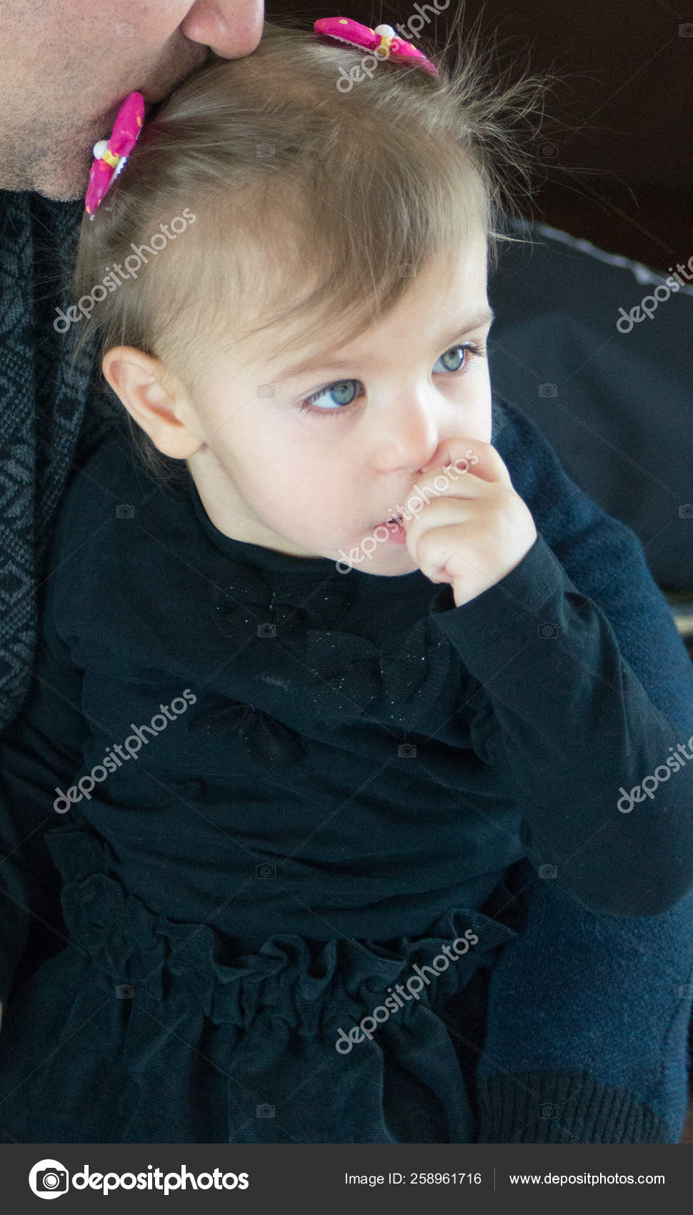 Portrait Of A Little Girl With Green Eyes Stock Photo C Sonyugur