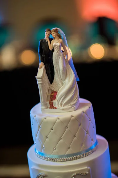 Bride Brudgummen Wediing Tårta Prydnad — Stockfoto
