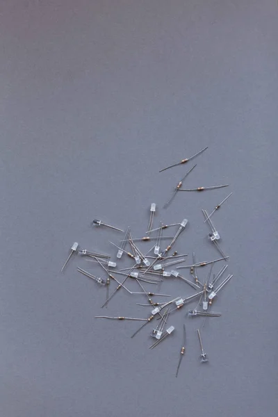 diodes on gray background