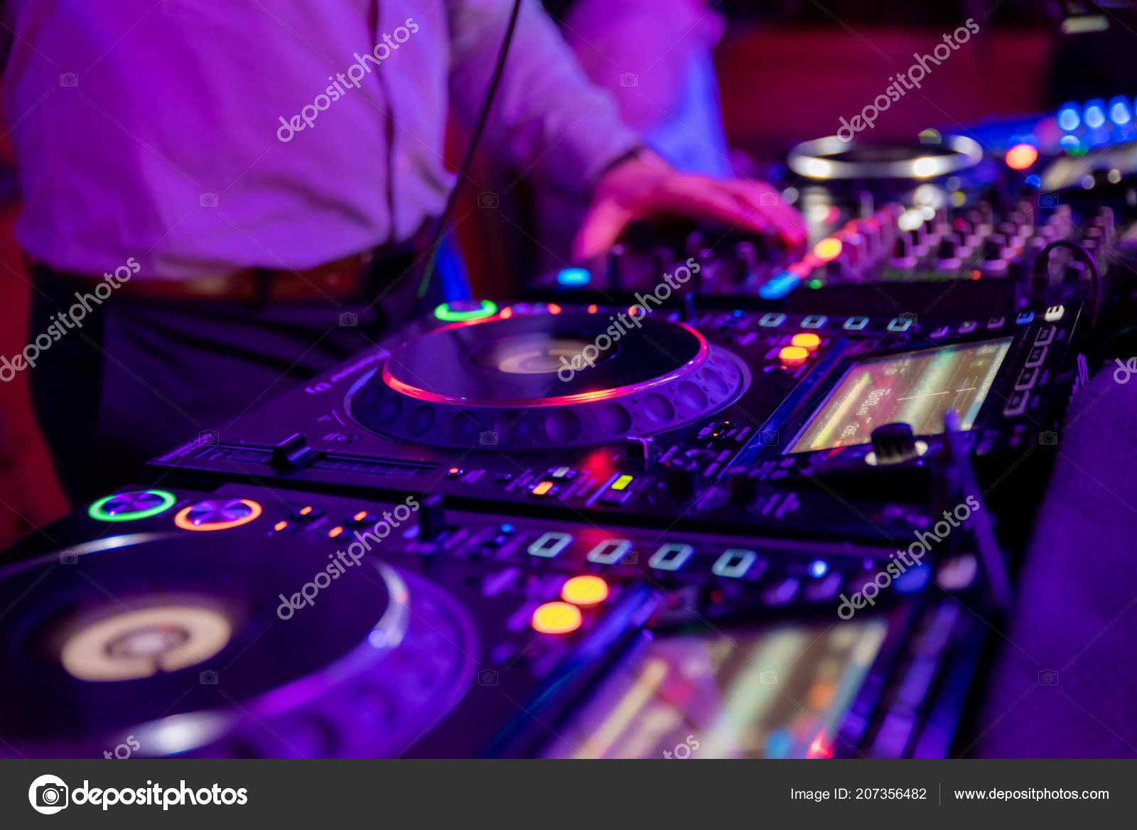 Professional Sound Mixer Musical Events Hands Operator Background Colorful  Light Stock Photo by ©Kreabobek 207356482