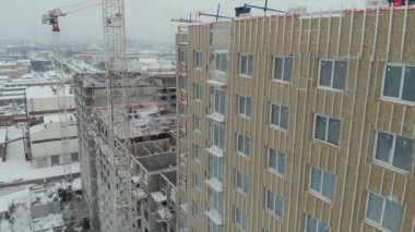 Hava fotoğrafçılığı bir apartman binası inşaatı