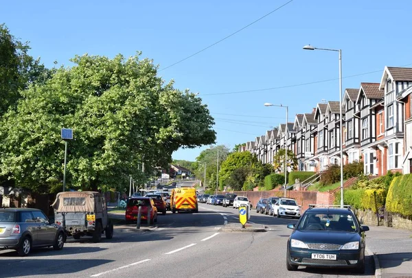 Street View Swansea Egyesült Királyság Egy Szép Napon — Stock Fotó