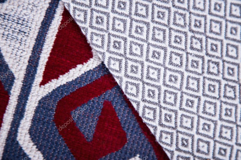 blue white red carpet pattern 