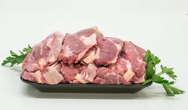 Mutton Lamb Meat Cut Pieces Half Lamb Chop Loin — Stock Photo, Image