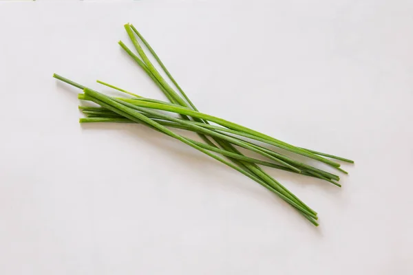 Chives Herb White Background Whole — Stock Photo, Image
