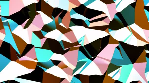 ポーラ パステル カラー パターンのビデオの背景ループ パステル カラーの配色と組み合わせた幾何学的な外観を誇る流れるテクスチャ — ストック動画
