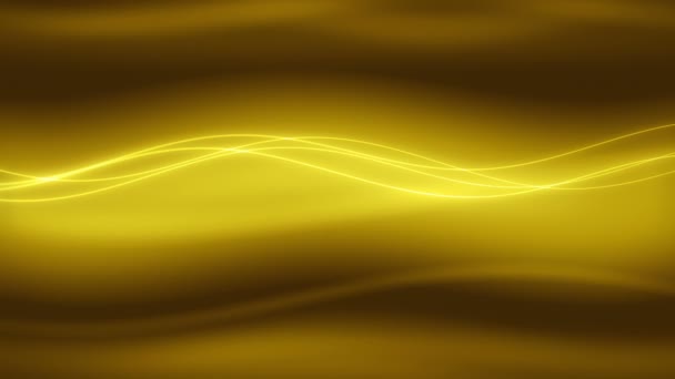 Golden Wyler / / 4k Calme Glamour Vidéo Arrière-plan Boucle. De fines lignes ondulées dorées évoluent sur un fond ondulé flou. Grâce à son style calme et élégant, la boucle Golden Wyler est un excellent choix pour une très large gamme d'applications .