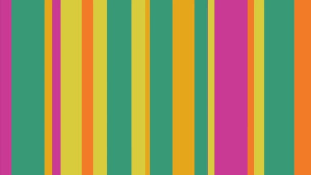 Multicolor Stripes Spring Colors Bars Video Background Loop Живые Красочные — стоковое видео