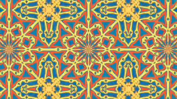 Kaleidoskop Colorfun Frisch Gefärbtes Muster Video Hintergrundschleife Frische Farben Und — Stockvideo
