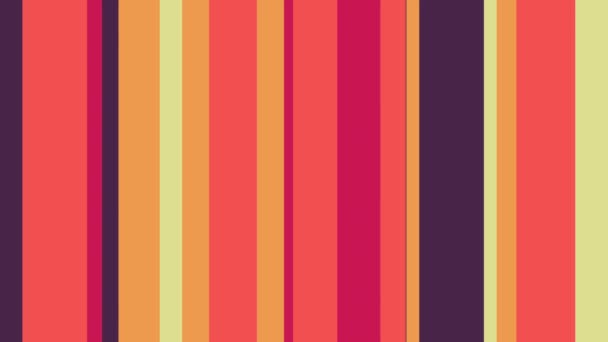 Multicolor Stripes Warm Colored Bars Video Background Loop Animated Colorful — Stock Video