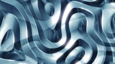 Cam 4 mavi / / 4 k Curvy cam gibi yüzey Video arka plan döngü. Geometrik desen doku bir cam gibi bak, renkli mavi ile. Birçok ilginç eğrileri çok organik bir görünüm sunuyoruz.