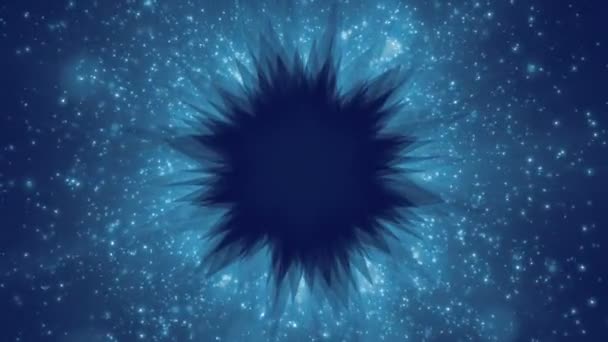 Mystic Star Blue Cool Christmas Star Video Background Loop Ampliamente — Vídeos de Stock