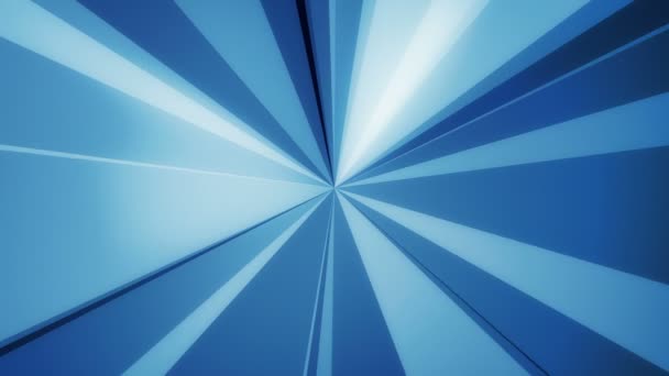 Arba Blue 动画楔子视频背景环路 这种优雅的运动背景是由楔形图形元素构成的 所有这些元素都围绕着一个中心点演变 照明体面 — 图库视频影像