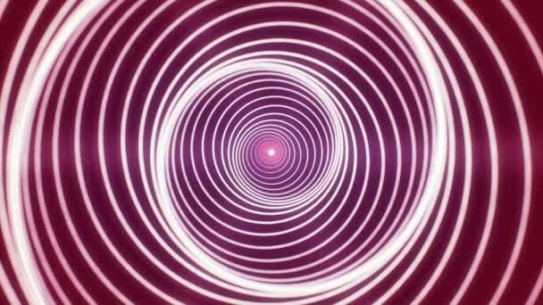 催眠スパイラル 催眠パターンのビデオの背景のループ 非常に一意にツイスト明るいスパイラル パターンと温かみのある紫色の背景を示す非常に特別な催眠ビデオのループ — ストック動画