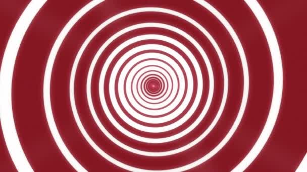 Espiral Hipnótica Hipnotizante Video Psicodélico Antecedentes Loop Clip Hipnótico Simple — Vídeo de stock
