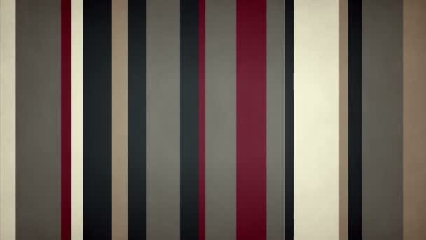 Papierartige Mehrfarbige Streifen Texturierten Nostalgischen Farben Balken Video Hintergrund Schleife — Stockvideo