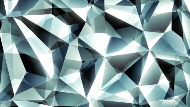 Diamondi 多面的な華やかなジュエリーのビデオの背景のループ 様式化された多面的な外観と上質の輝きとダイヤモンドのような移動テクスチャ — ストック動画