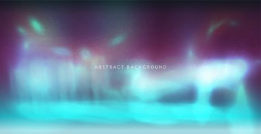 Renkli kuzey ışıkları aurora borealis gece gökyüzünde. Astronomi