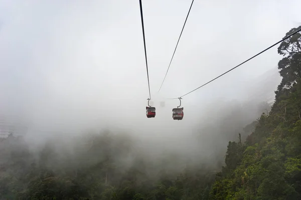 Genting Highlands Malezya Güzel Kablo Yolu Üzeri Ormanlarda Bulutlar Kadar Telifsiz Stok Fotoğraflar