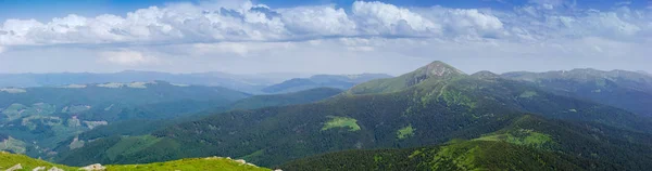 Grande Panorama Dos Cárpatos Orientais Ucrânia — Fotografia de Stock