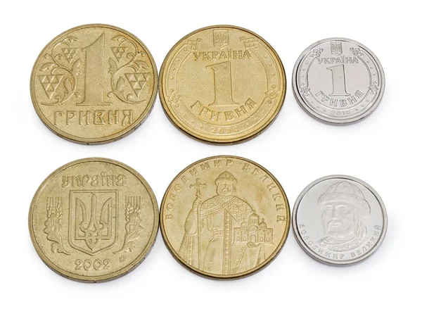 Afkerig Omgekeerde Van Munten Denominatie Een Oekraïense Hryvnia 2002 2014 — Stockfoto