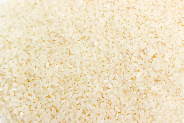 Pozadí Nevařeného Short Zrnitá Bílá Rýže Detail — Stock fotografie