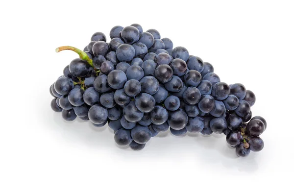 Cluster Ripe Table Blue Grapes White Background — Stock Photo, Image