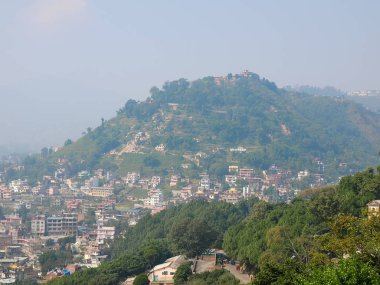 Katmandu Batı çevresinde. Komşu yükseltide, Nepa Swayambhu hill bakış açısından görüntüleme
