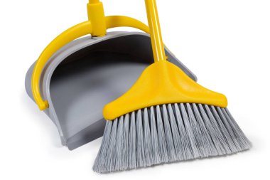 Süpürme zeminler ve toz tavası için plastik süpürge, parça yakın çekim