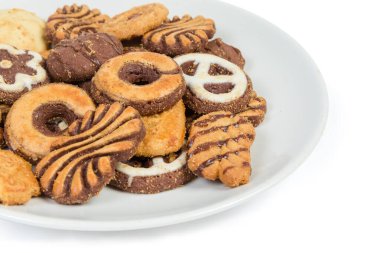 Kapalı ve seçici odak noktasında farklı kurabiyeler