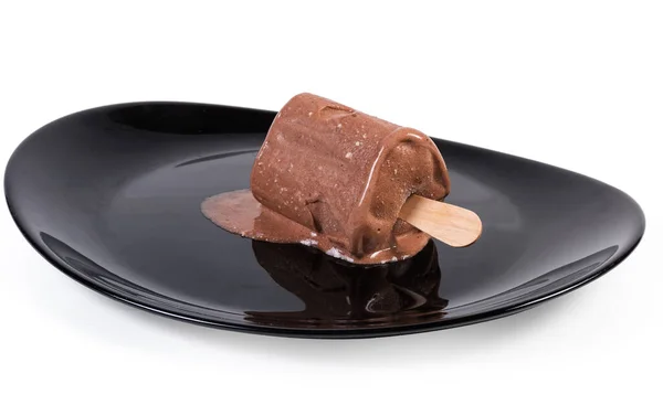 배경에 초콜릿 아이스크림이 — 스톡 사진
