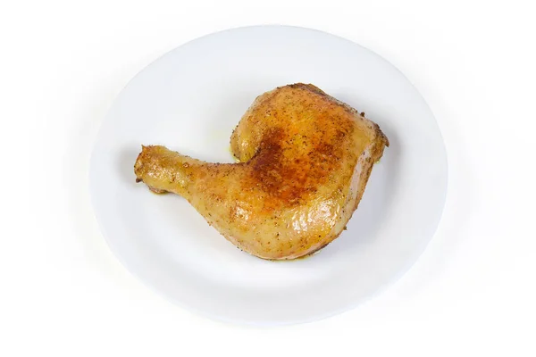 Dışı Kızarmış Tavuk Budu Dışı Çıtır Çıtır Içi Sulu Beyaz — Stok fotoğraf