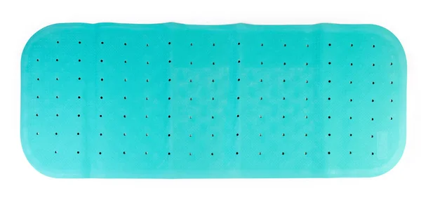 Blue Rectangular Natural Rubber Slip Children Mat Baths Showers White — Stock Photo, Image