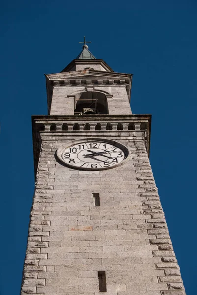 High Tower Saint Lawrence Church Little Town Close Madonna Campiglio — Stock Photo, Image