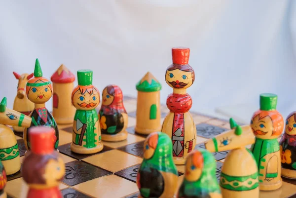 Drawing russian king pawn during a chess match