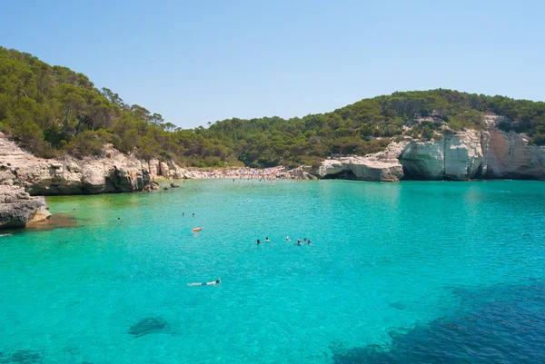 Rotsachtige Kust Met Prachtige Azuurblauwe Zee Spanje — Stockfoto