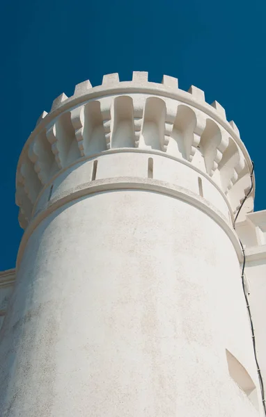 Torre Branca Santuário Vergine Céu Azul — Fotografia de Stock