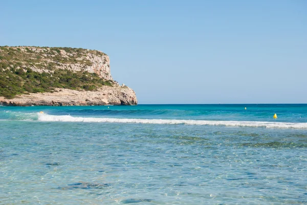 View Very High Reef Sea Menorca Island Spain — Stock Photo, Image