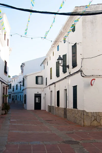 Een lege straat van het eiland Minorca — Stockfoto